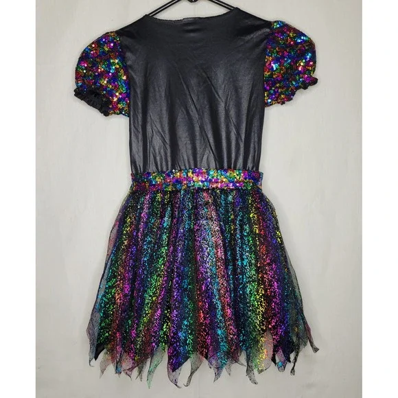 Spirit Halloween Rainbow Sequin Witch Fairy Costume - Picture 3 of 9